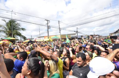 NATAL (RN), Brezilya 02 / 12 / 2023 - Brezilya 'nın eski cumhurbaşkanı Jair Bolsonaro, Parnamirim-RN' de vatandaşlık unvanını aldı ve eşi Michellle Bolsonaro ile birlikte bir PL Mulher etkinliğinde eyalet turnesine son verdi. (F