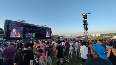 Sao Paulo (SP), Brezilya 12 / 02 / 23 - Pop grubu Cansei de Ser Sexy, bu Cumartesi Interlagos 'taki Primavera Sound Barcelona Stage' de sahne almadan 4 yıl sonra sahneye geri döndü.. 