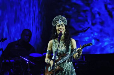 Sao Paulo (SP), 12 / 02 / 2023 - Şarkıcı Marisa Monte Cumartesi gecesi erken saatlerde Autodromo de Interlagos 'taki Primavera Sound' da sahne aldı.