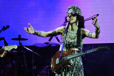 Sao Paulo (SP), 12 / 02 / 2023 - Şarkıcı Marisa Monte Cumartesi gecesi erken saatlerde Autodromo de Interlagos 'taki Primavera Sound' da sahne aldı.