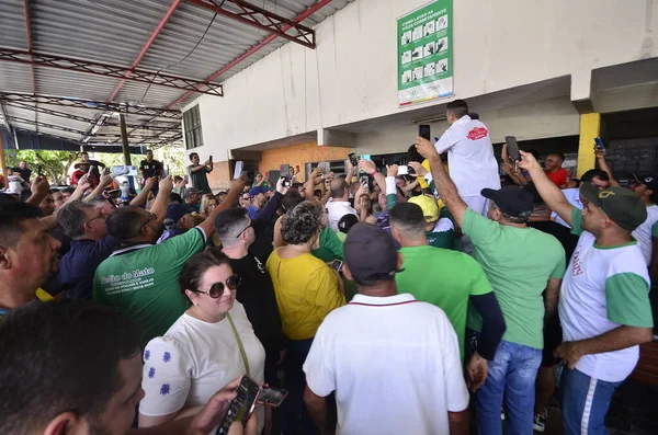 Natal Brazil 2023 Former President Brazil Jair Bolsonaro Had Coffee — Stock Photo, Image