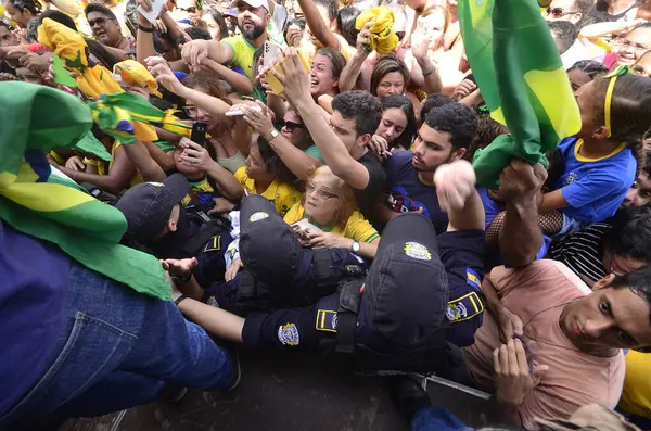 Natal Brazilië 2023 Voormalig President Van Brazilië Jair Bolsonaro Krijgt — Stockfoto