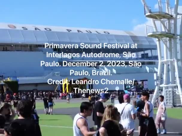 サンパウロのインターラゴス オートドロームでプリマベラ サウンド フェスティバル 2023年12月2日 ブラジル サンパウロ — ストック動画