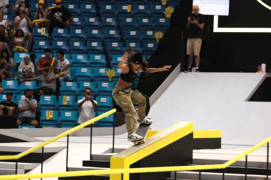 Sao Paulo (SP), Brezilya 12 / 03 / 2023 - 3 Aralık Pazar sabahı Sao Paulo 'daki SLS Super Crown Finali, başkentin güneyindeki Ibirapuera Spor Salonu' nda. Brezilyalı Rayssa Leal şampiyon oldu. 