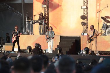 Sao Paulo, (SP), Brezilya 12 / 03 / 2023 - Amerikalı şarkıcı Beck 'in bu Pazar günü Sao Paulo' nun güney bölgesindeki deninterlagos qutodromo 'da yaptığı sunum 