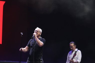 Sao Paulo, (SP), Brezilya 12 / 03 / 2023 - Primavera Sound sırasında Punk grubu Bad Religion 'ın sunumu bu Pazar (03) Sao Paulo' nun güneyindeki Interlagos yarış pistinde. 