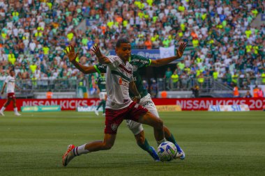 Sao Paulo (SP), Brezilya 12 / 03 / 2023 - BRASILEIRO, Sao Paulo-SP 'nin batı bölgesinde PALMEIRAS' a karşı, bu Pazar, 3 Aralık 2023. 