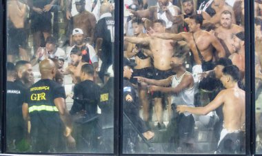 Rio de Janeiro (RJ), Brezilya 12 / 06 / 2023 - Bu Çarşamba Rio de Janeiro 'nun kuzeyindeki Sao Januario Stadyumu' nda düzenlenen 38. tur için geçerli olan Vasco ile RB Bragantino arasındaki maç