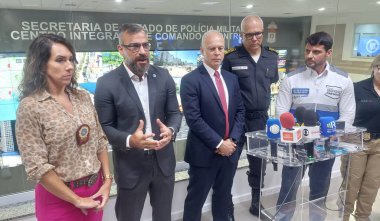 RIO DE JANEIRO (RJ), 12 / 07 / 2023 - Rio de Janeiro kentinin güvenlik sekreteriyle yaptığı görüşmenin ardından, Copacabana plajında çok sayıda soygun nedeniyle güvenlik takviyesi yapılacak 