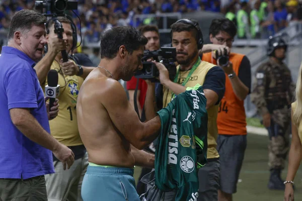 stock image Belo Horizonte (MG), Brazil 12/06/2023 -  Palmeiras celebrates the 12th Title with DodecaCampeao in a match between Cruzeiro against Palmeiras that ends with a score of 1 x 1, valid for the 38th round 