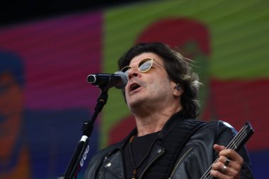 CURITIBA (PR), Brazil 12 / 09 / 2023 - Şarkıcı ve besteci Paulo Ricardo, Pedreira Paulo Leminski 'deki bir diğer Prime Rock Brasil Curitiba Sahnesi' nde, bu öğleden sonra (9)). 