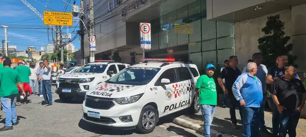 Sao Paulo Brezilya 2023 Polis Sao Paulo Ulaştırma Sürücüleri Sendikasını — Stok fotoğraf