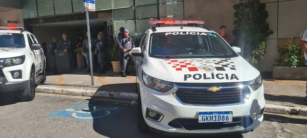 ブラジル サンパウロ12 2023 カテゴリー選挙後に警察がサンパウロの運転手連合を発足 — ストック写真