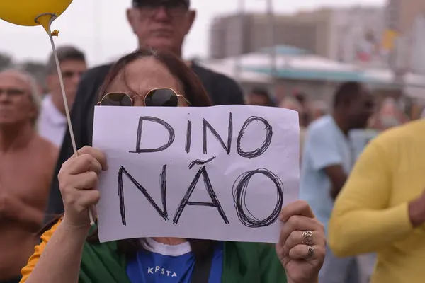Rio Janeiro Brasilien 2023 Förre Presidenten Jair Bolsonaros Anhängare Möttes — Stockfoto