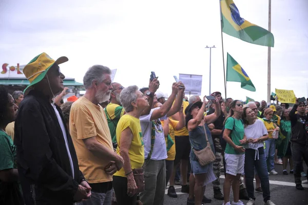 Río Janeiro Brasil 2023 Los Partidarios Del Presidente Jair Bolsonaro —  Fotos de Stock