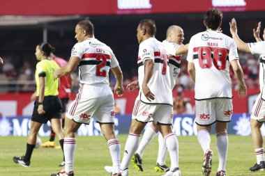Sao Paulo (SP), 12 / 16 / 2023 - Sao Paulo 'lu Valber bu cumartesi (16) Morumbi Stadyumu' nda Sao Paulo FC X AC arasında oynanan karşılaşmada golünü atıyor ve kutluyor.).