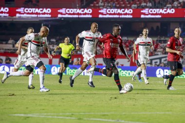 Sao Paulo (SP), 12 / 16 / 2023 - Sao Paulo FC x AC maçı, bu Cumartesi (16), Morumbi Stadyumu 'nda. Sao Paulo takımı 4 'e 1 skorla kazandı..