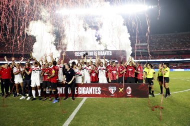 Sao Paulo (SP), 12 / 16 / 2023 - Sao Paulo FC x AC maçı, bu Cumartesi (16), Morumbi Stadyumu 'nda. Sao Paulo takımı 4 'e 1 skorla kazandı..