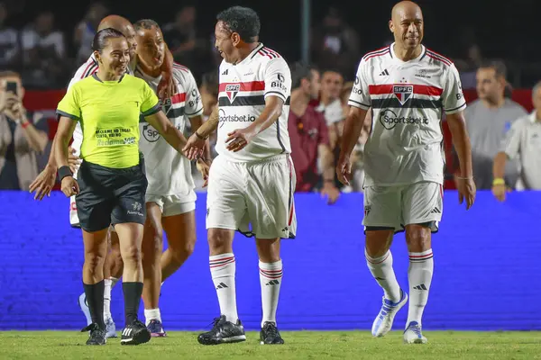 Sao Paulo (SP), 12 / 16 / 2023 - Sao Paulo 'lu Amoroso golünü atıyor ve bu cumartesi (16) Morumbi Stadyumu' nda Sao Paulo FC X AC arasında oynanan karşılaşmada golünü kutluyor.).