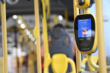 SAO PAULO, SP Brazil 17.12.2023 - Sao Paulo kentindeki otobüslerde yolcu hareketi bu Pazar (17)). 