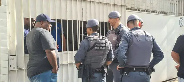 Sao Paulo Brazilië 2023 Politie Unie Drivers Politie Bij Sao — Stockfoto
