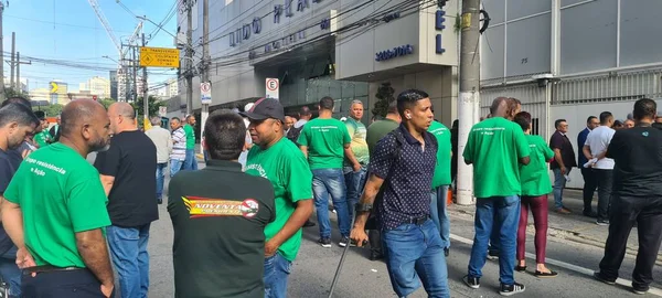 Sao Paulo Brasil 2023 Policía Sindicatos Conductores Policía Del Sindicato —  Fotos de Stock