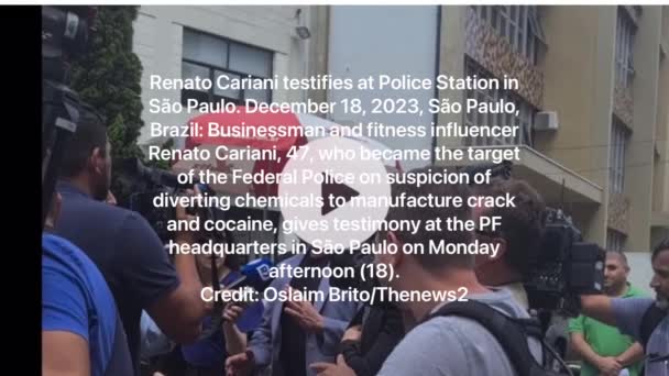 Sao Paulo Brazil 2023 Businessman Fitness Influencer Renato Cariani Who — Stock Video