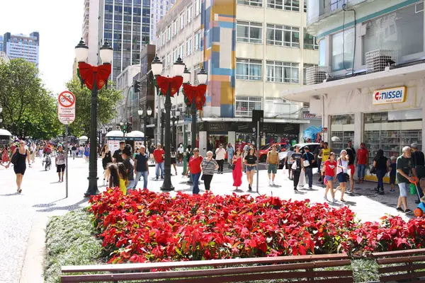 Curitiba 2023 Movement Consumers Looking Buy Christmas Gifts Also Taking — Stock Photo, Image