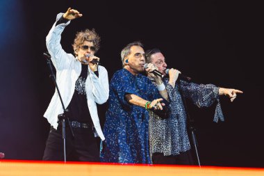 Sao Paulo (SP), Brezilya 12 / 21 / 2023 - Brezilya tarihinin en büyük gruplarından birinin 40. kuruluş yıldönümünü kutlayan Titas Encontro turnesinden Show Sao Paulo 'nun batı bölgesindeki Allianz Parque' da