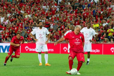 Rio de Janeiro (RJ), Brezilya 12 / 27 / 2023 - Rio de Janeiro 'nun kuzeyinde yer alan Maracana (Mario Filho gazeteci stadyumu), bu Çarşamba Jogo das Estrelas' e ev sahipliği yapıyor. ). 