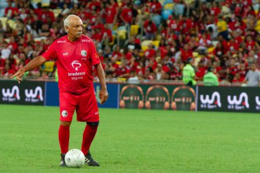 Rio de Janeiro (RJ), Brezilya 12 / 27 / 2023 - Rio de Janeiro 'nun kuzeyinde yer alan Maracana (Mario Filho gazeteci stadyumu), bu Çarşamba Jogo das Estrelas' e ev sahipliği yapıyor. ). 