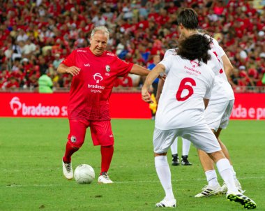 Rio de Janeiro (RJ), Brezilya 12 / 27 / 2023 - Rio de Janeiro 'nun kuzeyinde yer alan Maracana (Mario Filho gazeteci stadyumu), bu Çarşamba Jogo das Estrelas' e ev sahipliği yapıyor. ). 