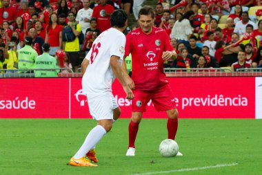 Rio de Janeiro (RJ), Brezilya 12 / 27 / 2023 - Rio de Janeiro 'nun kuzeyinde yer alan Maracana (Mario Filho gazeteci stadyumu), bu Çarşamba Jogo das Estrelas' e ev sahipliği yapıyor. ). 