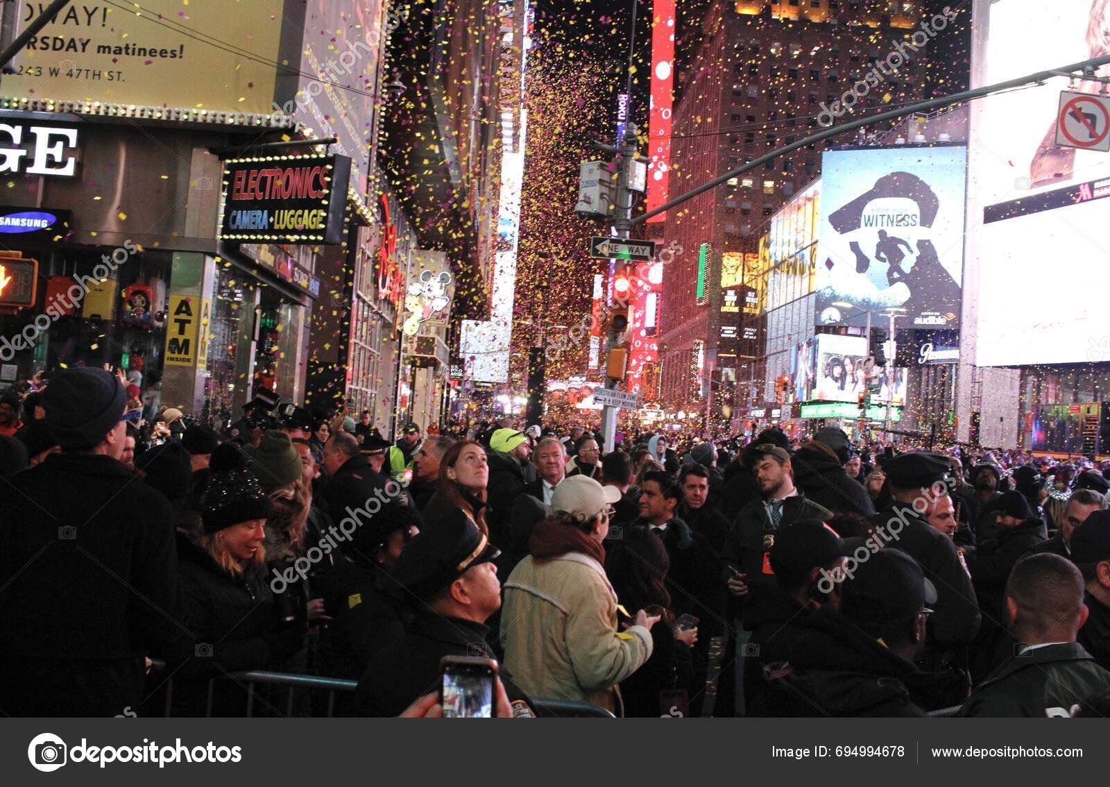 New Year's Eve Times Square December 2023 New York Usa Stock