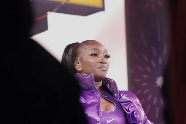 Meghan Thee Stallion Performs New Year Eve Times Square December — Stock Photo, Image