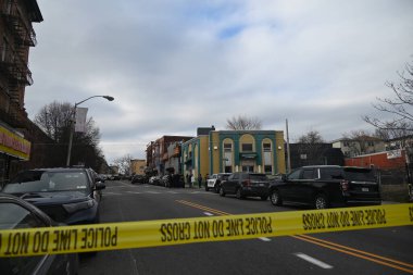 Newark, New Jersey 'deki Mescid Muhammed Camii' nin önünde bir imam vurularak ağır yaralandı. 3 Ocak 2024, Newark, New Jersey, ABD: Çarşamba sabahı saat 6: 16 sularında, polis,