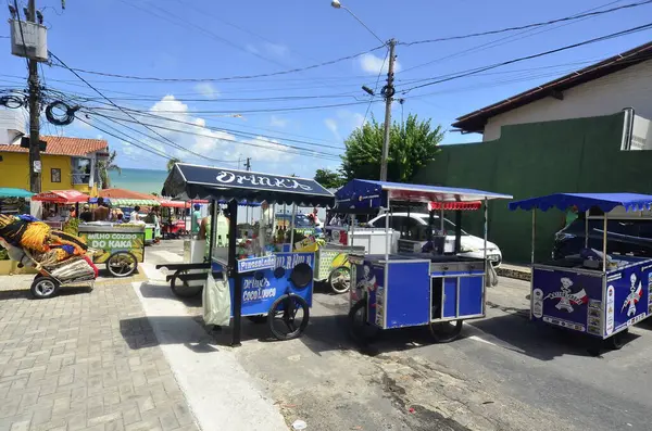 Natal Brasilien 2024 Nicht Registrierte Straßenhändler Dürfen Beginn Des Sommerbetriebs — Stockfoto