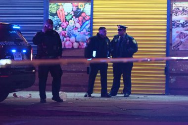 Shooting investigation in Newark, New Jersey. January 4, 2024, Newark, New Jersey, USA: Several people were reported suffering from gunshot wounds and fatalities were reported in a shooting near El Eden Grocery store 