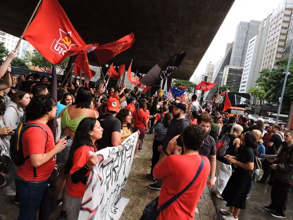 Sao Paulo Brazil 2024 Student Protest Increase Metro Cptm Fares — Foto Stock