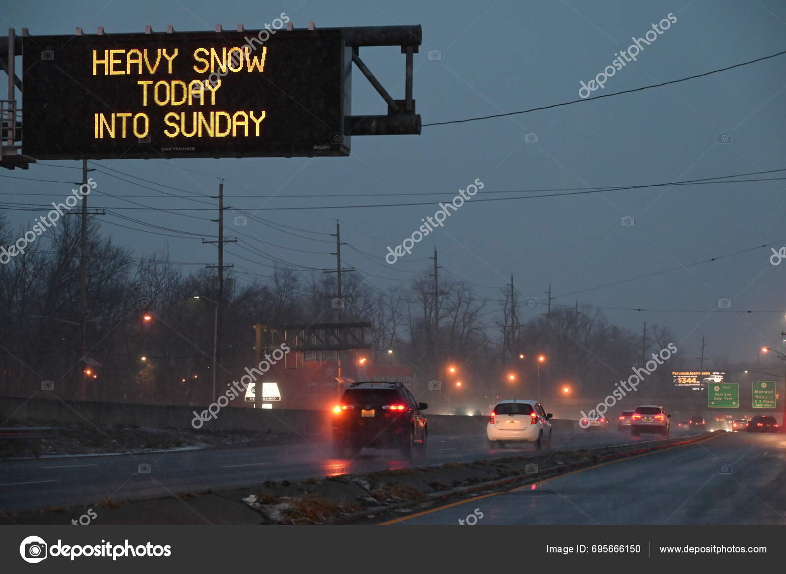 New York City New Jersey's First Snowfall 2025 January 2025 Stock