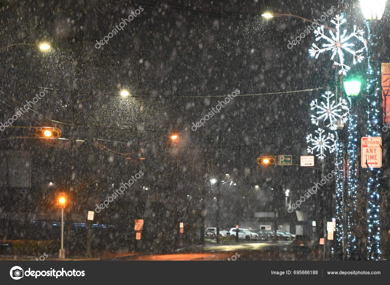 New York City New Jersey's First Snowfall 2024 January 2024 Stock