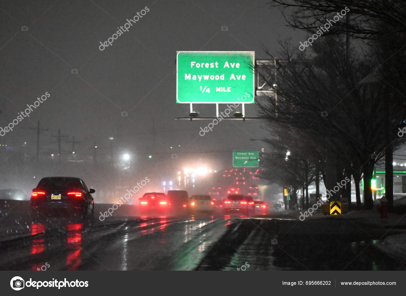 New York City New Jersey's First Snowfall 2024 January 2024 Stock