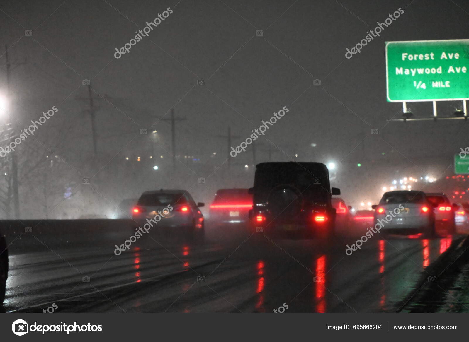 New York City New Jersey's First Snowfall 2024 January 2024 Stock Editorial Photo © thenews2