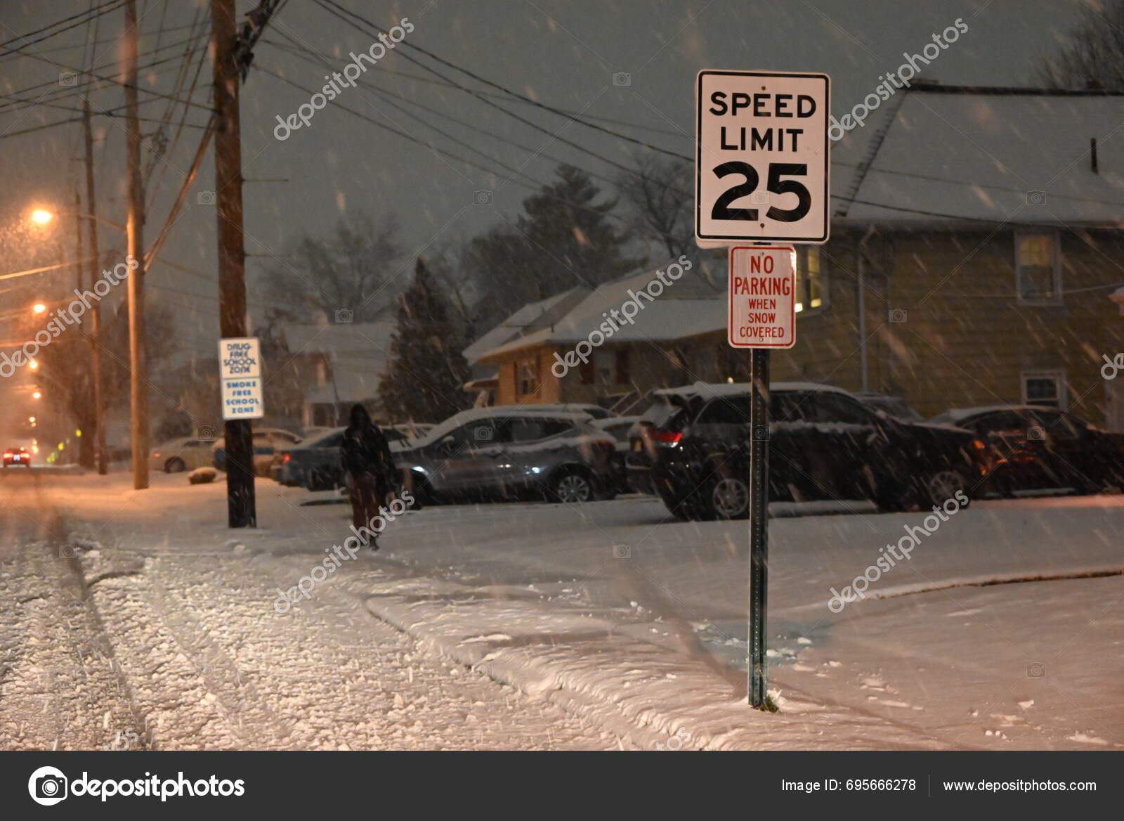 New York City New Jersey's First Snowfall 2025 January 2025 Stock