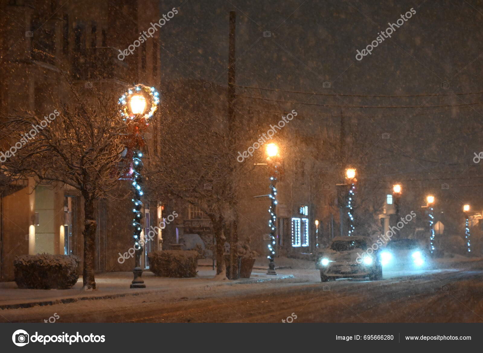 New York City New Jersey's First Snowfall 2024 January 2024 Stock