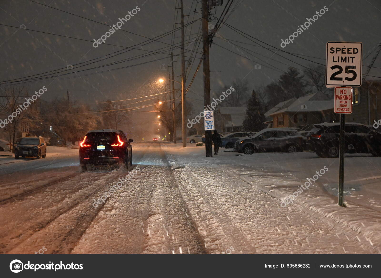 New York City New Jersey's First Snowfall 2025 January 2025 Stock