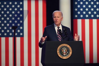 ABD Başkanı Joe Biden, 6 Ocak 2021 'de Blue Bell, Pennsylvania' daki Montgomery County Community College 'da ABD Kongre Binası' na saldırı düzenledi. 5 Ocak 2024, Blue Bell, Pennsylvania, ABD