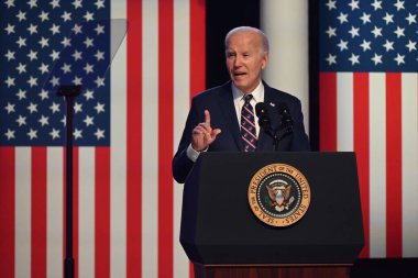 ABD Başkanı Joe Biden, 6 Ocak 2021 'de Blue Bell, Pennsylvania' daki Montgomery County Community College 'da ABD Kongre Binası' na saldırı düzenledi. 5 Ocak 2024, Blue Bell, Pennsylvania, ABD