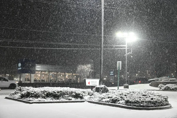 New York City Und New Jerseys Erster Schneefall Des Jahres — Stockfoto