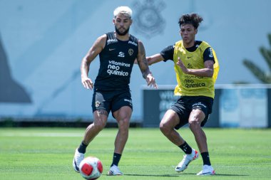 Sao Paulo (SP), 01 / 10 / 2024 - Bu Çarşamba sabahı Corinthians eğitimi sırasında Yuri Alberto, Sao Paulo-SP 'deki CT Joaquim Grava' da.